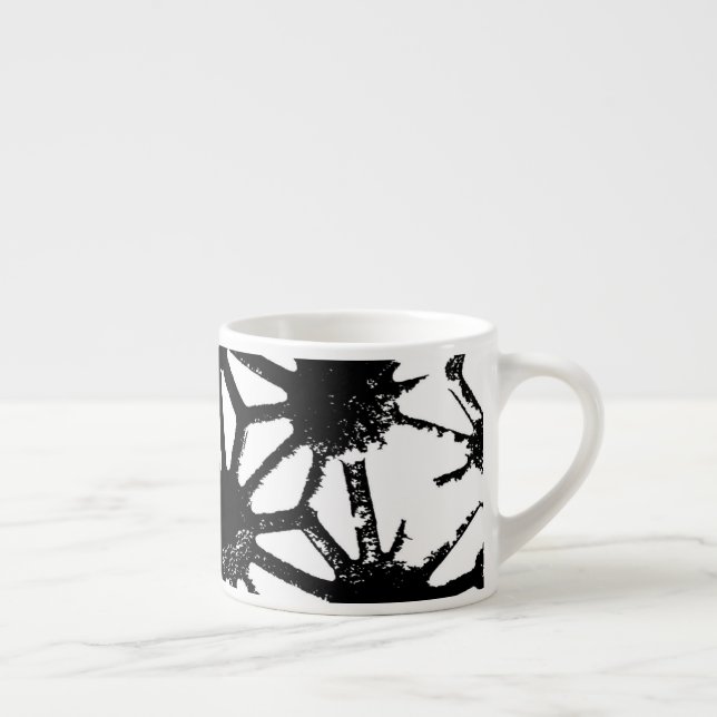 Tasse Expresso Motif géométrique noir (Droite)
