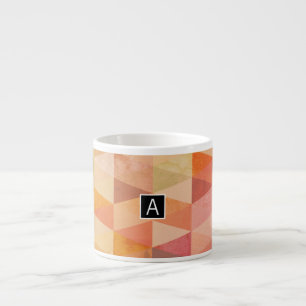 Tasse Expresso Motif géométrique Triangle souple   Monogramme