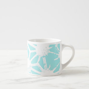 Tasse Expresso Motif géométrique turquoise