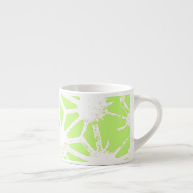 Tasse Expresso Motif géométrique vert cime (Droite)