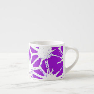 Tasse Expresso Motif géométrique violet royal