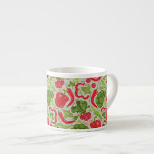 Tasse Expresso Motif lumineux des légumes frais