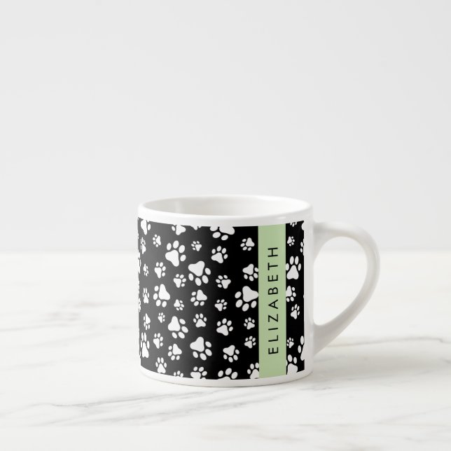 Tasse Expresso Motif mâle, Patrouilles de chien, Noir et Blanc, V (Droite)