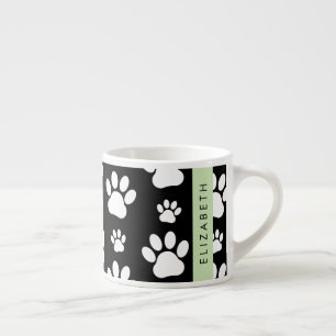 Tasse Expresso Motif mâle, Patrouilles de chien, Noir et Blanc, V