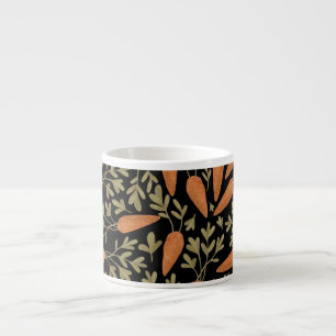 Tasse Expresso Motif mignon à main de carottes