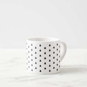 Tasse Expresso Motif minimaliste de pin de Noël noir