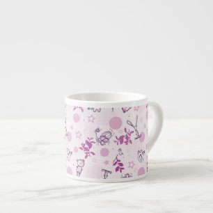 Tasse Expresso motif montrant les animaux vintages de bébé