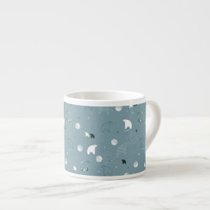 Tasse Expresso motif montrant un polaire mignon