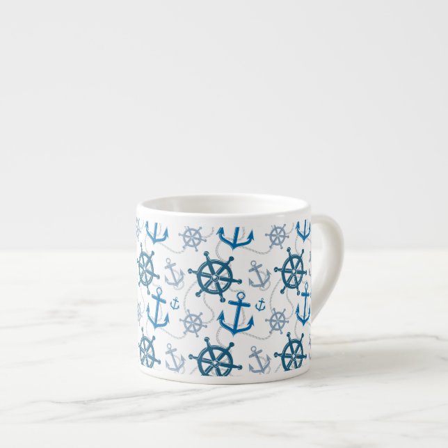 Tasse Expresso Motif nautique (Devant droit)