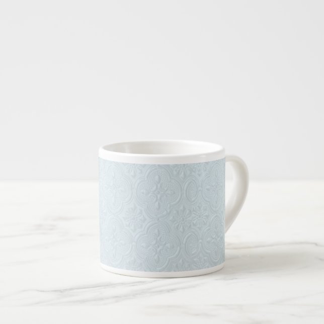 Tasse Expresso Motif Pastel Blue Flowers (Devant droit)