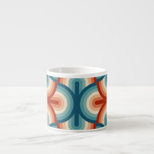 Tasse Expresso Motif Retro Summer Rainbow Stripes