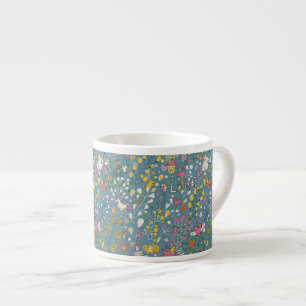 Tasse Expresso Motif romantique abstrait avec la bande dessinée