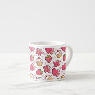Tasse Expresso motif romantique de nourriture