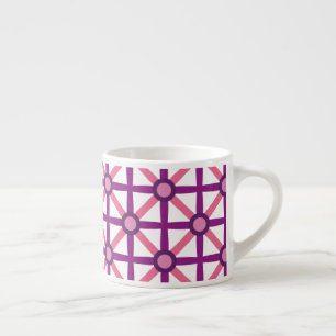 Tasse Expresso Motif rose et violet funky