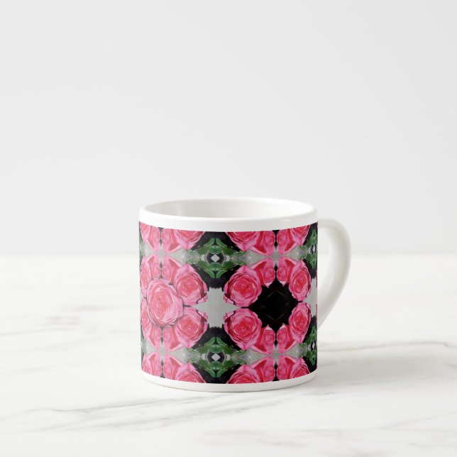 Tasse Expresso Motif rose Roses (Devant droit)