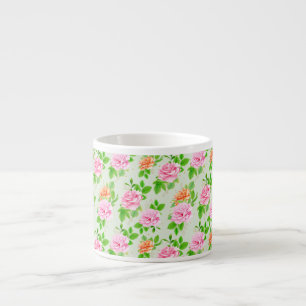 Tasse Expresso Motif Roses Roses Fleurs