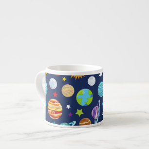 Tasse Expresso Motif spatial, Planètes, Étoiles, Cosmos, Galaxie