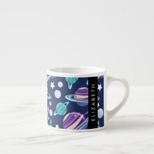 Tasse Expresso Motif spatial, Planètes, Étoiles, Galaxie, Votre n