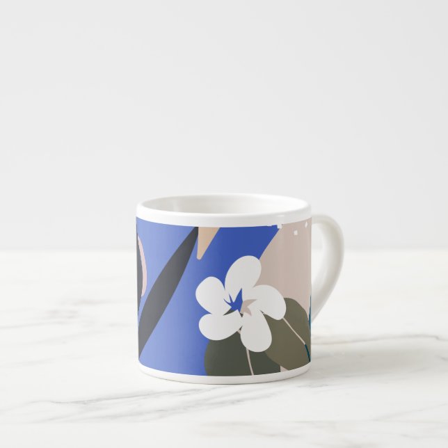 Tasse Expresso Motif tropical abstrait coloré (Devant droit)