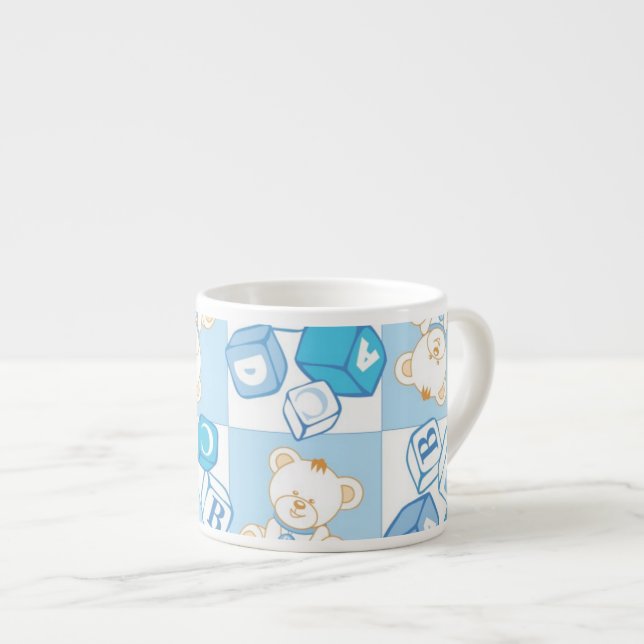 Tasse Expresso Motif vérifié d'ours de nounours (Devant droit)