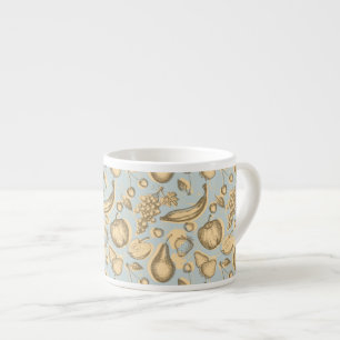 Tasse Expresso Motif vintage de fruits