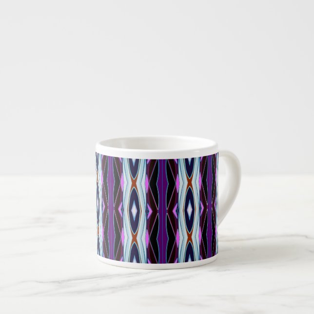 Tasse Expresso Motif violet unique (Devant droit)