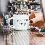Tasse Expresso Motivation Positive Vous Êtes Suffisamment Cité<br><div class="desc">Vous cherchez un rappel quotidien que vous êtes assez ? Ne cherchez plus ! Présentez nos produits de devis "Vous en êtes assez", conçus pour fournir une motivation positive et élever votre esprit quand vous en avez besoin. Avec ces produits inspirants, vous pouvez porter avec vous le message stimulant de l'acceptation...</div>