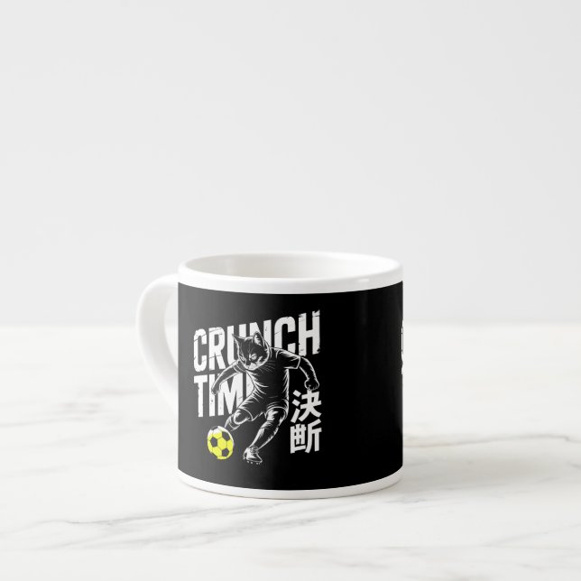 Tasse Expresso Motivational Soccer Cat Gift for Teammates & Coach (Devant gauche)
