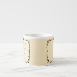 Tasse Expresso Murmurations de bleu et d'or