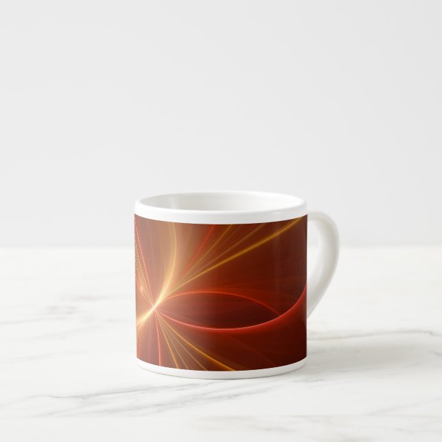 Tasse Expresso Mystique Abstrait Fractal Art Moderne Couleurs cha (Devant droit)