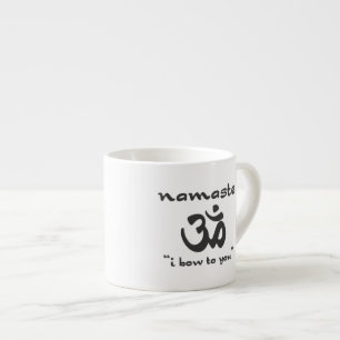 Tasse Expresso Namaste - je cintre à vous (dans le noir)