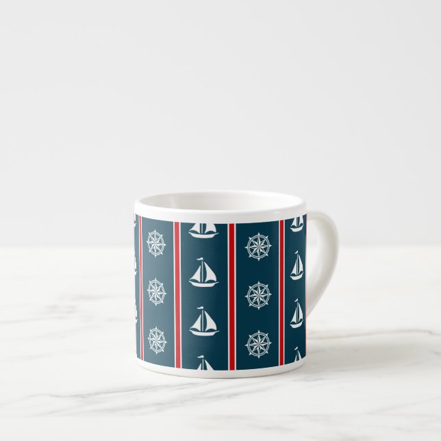 Tasse Expresso Nautical design (Devant droit)