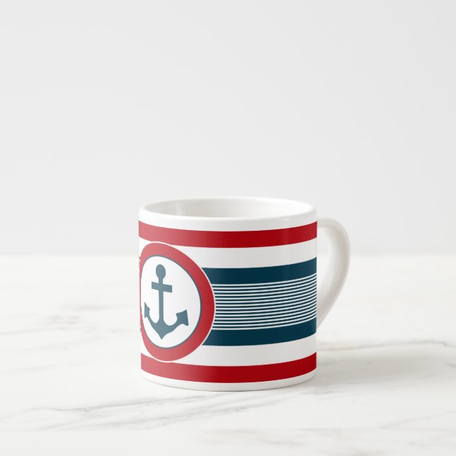 Tasse Expresso Nautical design (Devant droit)
