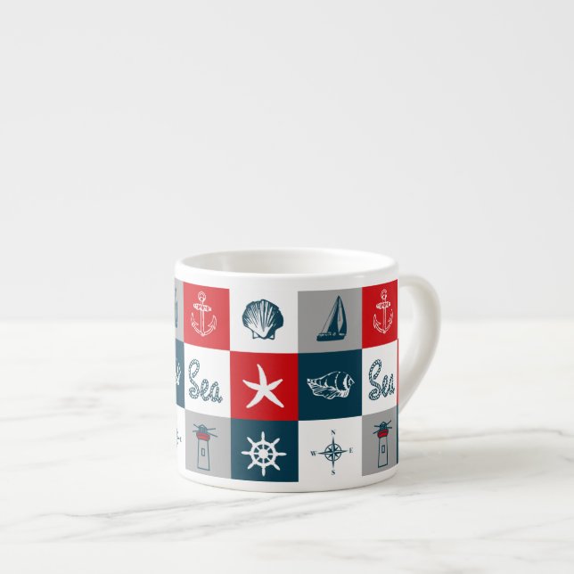 Tasse Expresso Nautical themed design (Devant droit)