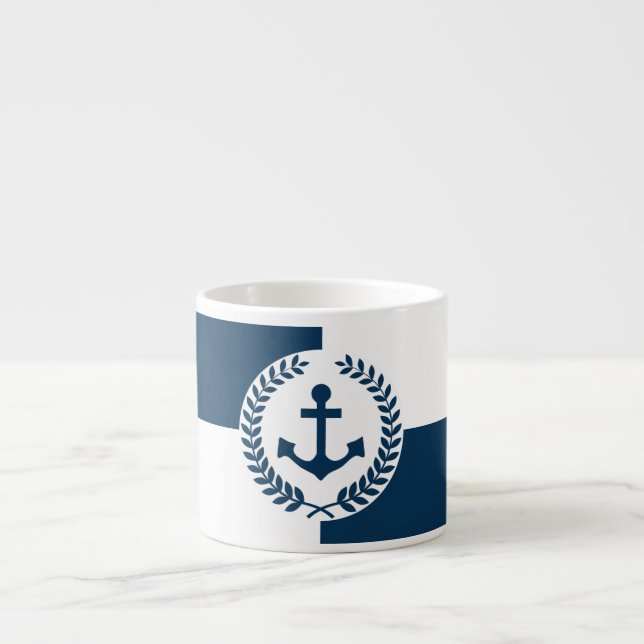 Tasse Expresso Nautical themed design (Devant)