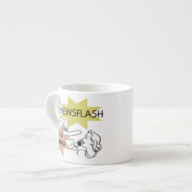 Tasse Expresso Newsflash Je suis un cadeau Gamma (Devant gauche)