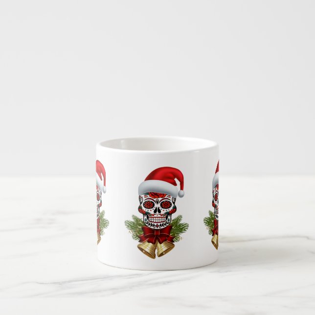 Tasse Expresso Noël Père Noël Jour Du Crâne Sugar Morts (Devant)