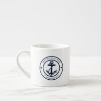 Nom de bateau d'ancre nautique bleu marine