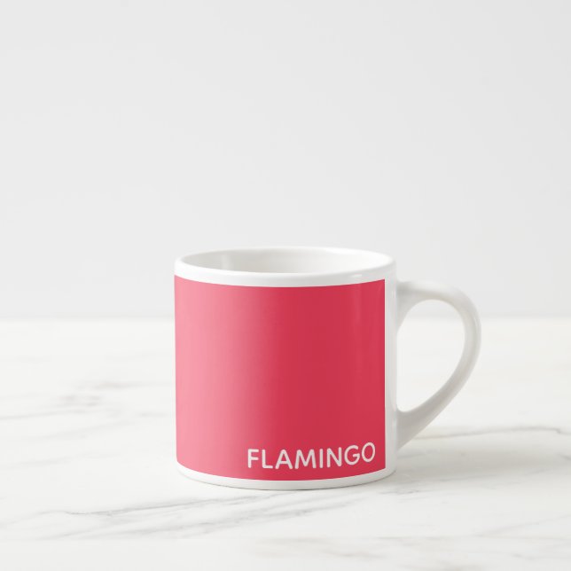 Tasse Expresso Nom de couleur rose Flamant rose (Droite)