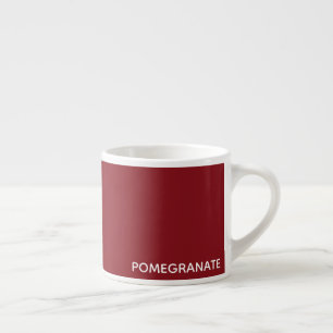 Tasse Expresso Nom de la couleur rouge de la grenade