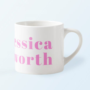 Tasse Expresso Nom d'entreprise moderne éditable ou prénom et nom