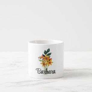 Tasse Expresso Nom Initiales ou Texte, Fleurs en Papier Enroulé 6