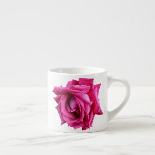 Tasse Expresso Nom Margaret personnalisable chaud rose rose flora