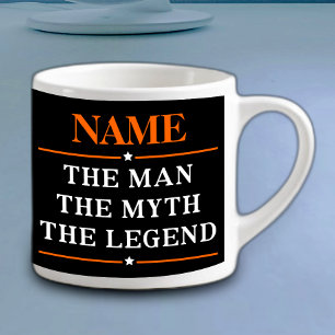 Tasse Expresso Nom Personnalisé L'Homme Le Mythe La Légende