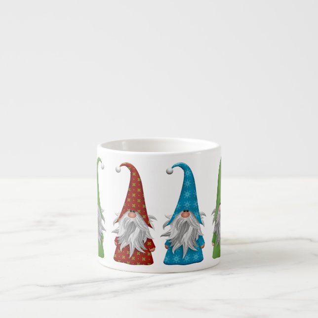 Tasse Expresso Nombres de Noël multicolores (Devant)