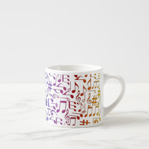 Tasse Expresso Notes de musique colorées dansantes Amoureux de mu