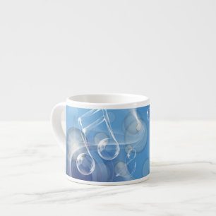 Tasse Expresso Notes musicales en verre d'Imaginaire