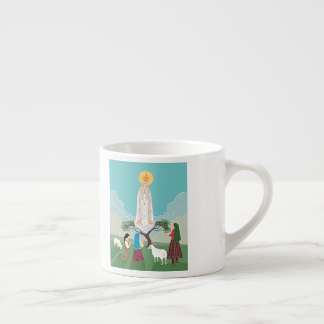 Tasse Expresso Notre-Dame de Fatima et les trois bergers (Droite)