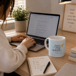 Tasse Expresso "N'oubliez pas votre humanité - Elegant Gold Hummi