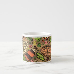 Tasse Expresso Nourriture japonaise : mignonne main tirée